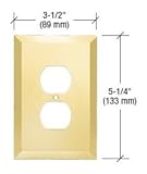 C・R・Laurence mmp2br CRL真鍮シングルデュプレックスメタルミラープレート
