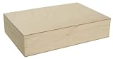 Keepsake Box with Hinged Lid, Unfinished Wood for Arts, Crafts, Home D??cor and Mementos