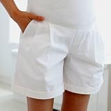 【nan3002】ベーシック コーデ簡単 マタニティ ショートパンツ[マタニティウェア/パンツ] (L, ベージュ)