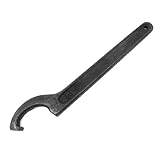 45-52mm Opening Dia Carbon Steel Hook Spanner Wrench Black 190mm x 27mm [並行輸入品]