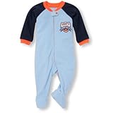 THE CHILDREN'S PLACE(ザ・チルドレンズプレイス) コントラスト ロング ラグラン スリーブ ブランケット スリーパー スカイ ブルー スリープウェア 12～18ヶ月【並行輸入】