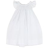 フェザー赤ちゃん女の子服ピマコットンhand-smocked Angel Sleeve Woven Dress and Bloomer Set