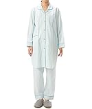 811080 マタニティ 長袖 上下セット 授乳口付き ウエスト調整機能 前開き 綿100％ 二重ガーゼ仕立て チュニック丈 ストライプ柄 吸湿 保温 春秋向き 妊婦 産前 産後 パジャマ ルームウェ