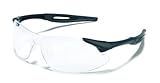 MCR Safety IA110AF Inertia Polycarbonate Safety Glasses with Black Frame and Clear Anti Fog Lens by 