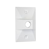 Taymac LV110WH One-Hole Rectangular Metal Lampholder Cover, White [並行輸入品]