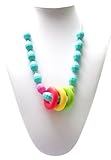 Silli Me Jewels: Fruity Loops - Sensory Necklace with Oak Barrel Beads and Colorful 'Loops' for Baby