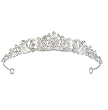 ティアラ クラウン ヘアアクセサリー 髪飾り 結婚式 花嫁 パーティーに シルバー[J's select]