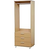 ライフスタイリングショップ ハンガーラック 引出 キャスター付き 幅59cm 衣類収納 ナチュラル HR-41VNA