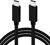 USB-C & USB-C ケーブル Type C ケーブル USB3.1 Type C to Type C ケーブル PD対応 USB C to USB C 3A 急速充電 10Gbps USB 3.0 Gen2 4Kビデオ伝送 FOR MacBook Pro、iPad Pro、Matebook、Xperia、GalaxyなどのType-c機種対応 (ブラック)