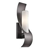 Kichler Lighting 49149AZ Zolder 1-Light 17-Inch Outdoor Wall Mount, Architectural Bronze Finish with
