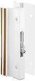 Prime-Line Products C 1203 Sliding Glass Door Handle Lock, Hook Style, Surface Mount, White, Aluminu