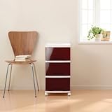 LUGS ルームチェスト3段 ワインレッド