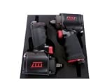 Mighty Seven (NC-4611QNC) Mighty Quiet 3/8" Drive and 1/2" Drive Mini Impact Wrench, (Set of Two Wre