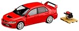 HJ64 1/64 三菱ランサーエボリューション 9 GSR エンジンディスプレイモデル付き レッドソリッド 完成品