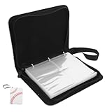 FRCOLOR 野球カードバインダー 4ポケット ルーズリーフ Pu構造ケースプロテクター スポーツカード収納 コレクターアルバム用