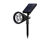 DingDong 4 LEDソーラースポットライトソーラー芝生ライトガーデンウォールランプ屋外防水風景パスウェイの芝生ガーデンドライブウェイのスポットライト