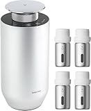 【2026新登場・4本セットで 80 ヶ月持続】FLIRVA 車 芳香剤 水なし 車 アロマディフューザー ディフューザー 車載 噴霧式 フレグランス 噴霧式フレグランスディフューザー｜静音・精巧航空アルミ製・コードレス設計・4000mAh内蔵で72時間使用可能・自動ON/OFF｜DIY対応（ホワイ