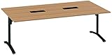 コクヨ  配送・組立・設置込    ミーティングテーブル ビエナ MT-V211BE6AMP2-C 天板固定配線ボックス付きタイプ 210×