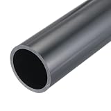 uxcell PVC剛性丸パイプ 51.8mm 内径 60mm 外径 350mm ダークグレー 用途：水道管 クラフト ケーブルスリーブ