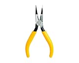 Jonard JIC-21257 Telecom Long Nose Plier with Yellow Plastic Dipped Handle, 6-7/8' Length [並行輸入品]