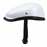 DGF ヘルメットFRPベレーレトロバイクトラムバイクレクリエーションレトロ機関車スケートローラースケートヘルメットヘルメット (色 : 白, サイズ さいず : M)