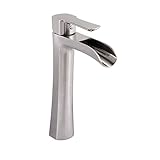 VIGO Niko Single Lever Vessel Bathroom Faucet, Brushed Nickel [並行輸入品]