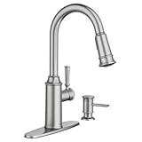 Moen 87731srs GlenshireスポットResistステンレスone-handle高円弧プルダウンキッチン蛇口