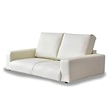 ソファー ローソファー 2人掛け 【レクシー2P ATLホワイト】 ロータイプ 横幅：131cm 最高級アーティフィシャルレザー 空間を広く見せる ロータイプ