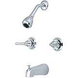Olympia Faucets P-1230 Two Handle Tub/Shower Set, Chrome Finish [並行輸入品]