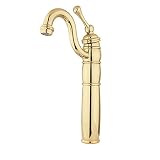 Kingston Brass KB1422BL Heritage Vessel Sink Faucet with Optional Cover Plate, 6-1/8-Inch, Polished 