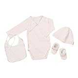 (バーバリーベビー) BURBERRY BABY ベビー服 出産祝い 4点セット (長袖ロンパース&帽子&靴下&スタイ) B98577PK 3Mサイズ [並行輸入品]