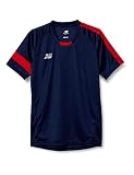 [ニューバランス] メンズ 半袖ドライTシャツ サッカー スポーツ ゲームシャツ (JMTF0486)(JMTF0488) ネイビー/レッド(NRD) XL
