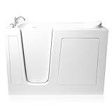 アリエルezwt-3048-l-soaker 48 "アクリルWalk In Soaking Bathtub with Left Hand Roma、 40 - 50 Gallons ホワイト EZW