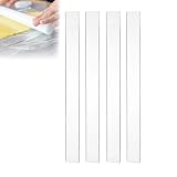ルーラー アクリルルーラー クッキー 厚さ ガイド スケール 4枚セット 3mm・5mm 各2枚 厚み 定規 補助器 家庭用 キッチン グッズ