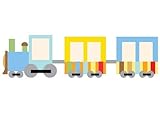 Wallmonkeys WM325867 Cute Cartoon Train 5 Peel and Stick Wall Decals (12 in W x 8 in H) [並行輸入品]