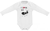 Zeta Ville - ベビーボディスーツは、*私は私の婆*おかしい印刷をLOVE - ロングスリーブ - 047c (白,80, 9-12 months)