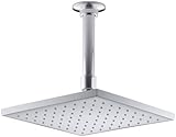 KOHLER K-13695-CP 8-Inch Contemporary Square Rain Showerhead, Polished Chrome [並行輸入品]