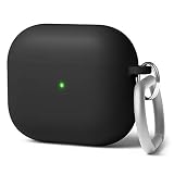 【elago】 AirPods 3 対応 ケース 落下防止 カラビナ 付 耐衝撃 ハイブリッド カバー 衝撃 吸収 薄型 シリコン コーティング ケースカバー 傷防止 保護 シリコンケース [ Apple AirPods3 エアポッツ エアーポッズ 3世代 アップル エアポッツ3 第3世代 対応 ] LIQUID HYBRID HANG ブラック