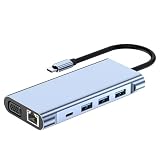 USB Type-c 多機能ドック 10-in-1 Type-C PD100W急速充電 USB-C USB ハブ 5Gbps高速データ転送 sdカードリーダー タイプc HDMI Type-C VGAポート イーサネットアダプタ usb lan変換アダプター タイプC ハブ USB C 変換アダプタ MacBook Pro Air/iPad Proなどに対応