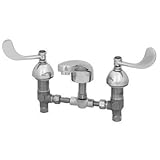 T&S Brass B-2990-WH4 Lavatory Faucet, Concealed Body, 8" Centers, Cast Basin Spout, Wrist Action Han