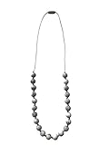 Morgan Baby Teethingネックレスfor Mom、シリコンTeethingビーズ、100 % BPAフリー グレー