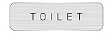 ドアプレート メタルプレート ドアサイン (TOILET, Silver/Black) Hansmare Aluminum Door Sign シンプル トイレ オフィス 部屋 表札 高級感