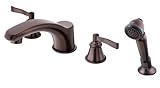 Danze D301725RB Aerial Collection Roman Tub Faucet with Soft Touch Personal Shower, Oil Rubbed Bronz