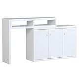 arne テレビ台 パソコンデスク 完成品 伸縮 コーナー ハイタイプ キャビネット T+D 90S扉 ホワイト