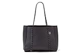 「Q」 Qbag トートバッグ Qバッグ Sサイズ パリ発のネオプレンバッグ 軽量 大容量 マザーズバッグ としても使える キャリーオールバッグ (S, ダークグレー)