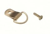 25 Of Picture Frame Hanging D Ring Single Eb Brass Plated With Screws by ONESTOPDIY by ONESTOPDIY