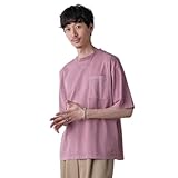 [ナノユニバース] PENNEYS」別注ピグメントTシャツ 半袖 ピンク L