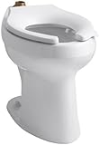 KOHLER K-4405-L-0 Highline(R) 1.6 or 1.28 GPF Flushometer Valve Comfort Heigh(R) ADA Elongated Toile