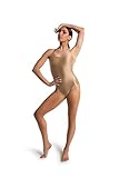 Capezio レディース 深い背中 キャミソール レオタード, ベージュ, X-Large