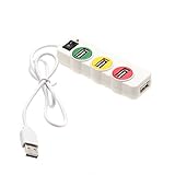 Anself USBハブ トラフィックパターン USB2.0ハイスピードハブポータブルスイッチスプリッタ 1TB HDD/三星電子/iPhone/ iPad/ラップトップノートブック/PC対応